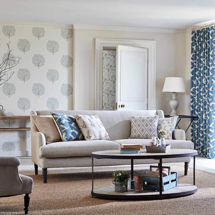 SANDERSON OUTLET Paper Doves Fabric Birds Denim   - DHPO226352