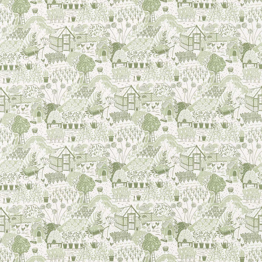 SANDERSON The Allotment Fabric Other Fennel   - DHPO226360