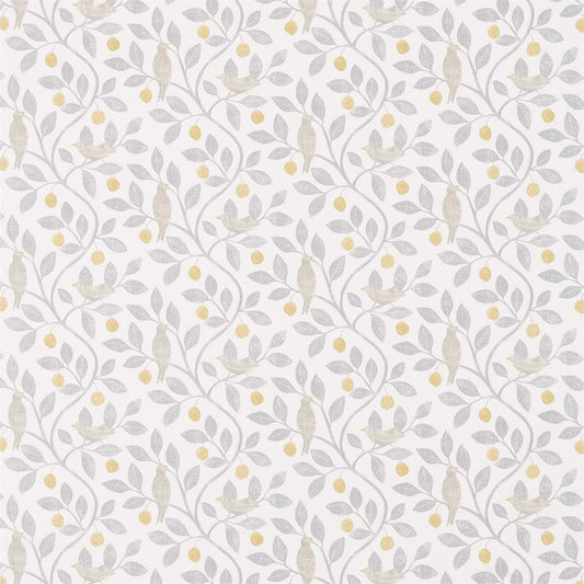 SANDERSON Damson Tree Fabric Leaves , Trees Dijon,Mole   - DHPO226363