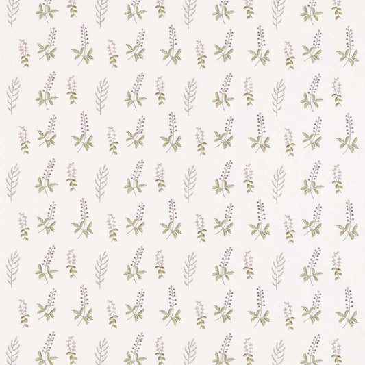 SANDERSON Bilberry Fabric Classic Floral Celadon,Fig   - DHPO236425