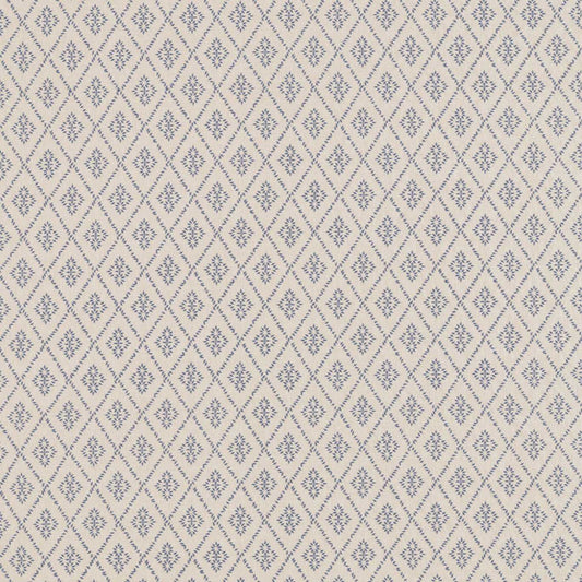 SANDERSON Caraway Fabric Geometric Denim   - DHPO236426