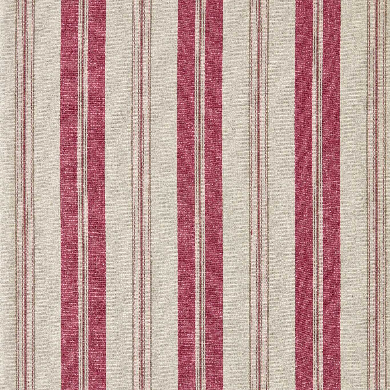 SANDERSON Highgrove Stripe Fabric Stripes Crimson   - DHPS237632