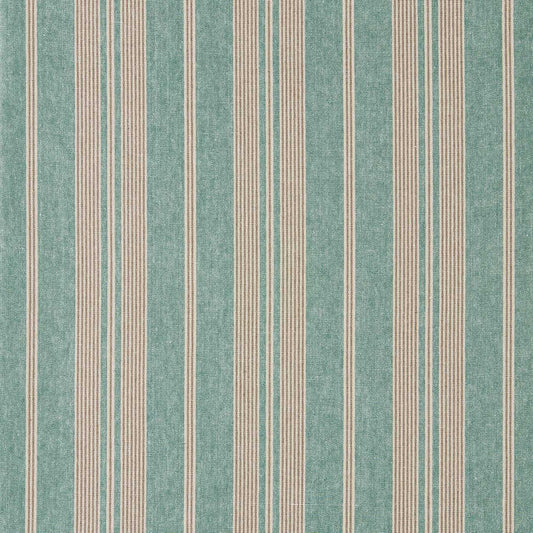 SANDERSON Amberley Stripe Fabric Stripes Mineral Blue   - DHPS237636