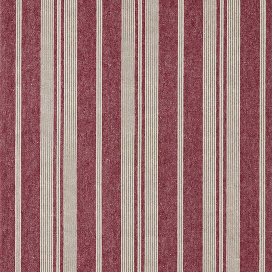 SANDERSON Amberley Stripe Fabric Stripes Russet Madder   - DHPS237637
