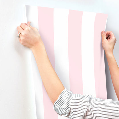 York Wallcoverings Disney Kids Vol. 4 Disney Princess Silk Stripe Pink Wallpaper  Children and Nursery Pinks   - DI0901