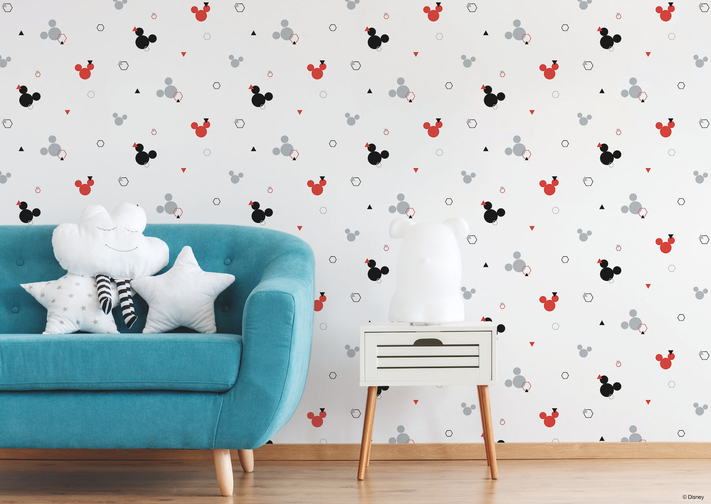 York Wallcoverings Disney Kids Vol. 4 Disney Minnie Mouse Dots Red and Black Wallpaper  Children and Nursery Blacks   - DI0927