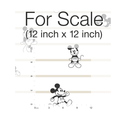 York Wallcoverings Disney Kids Vol. 4 Disney Mickey Mouse Stripe Black and White Wallpaper  Children and Nursery Whites and Off-Whites   - DI0932