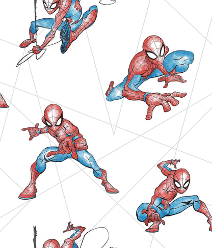 York Wallcoverings Disney Kids Vol. 4 Spider-Man Fracture Blue and Grey Wallpaper  Children and Nursery Blues   - DI0939