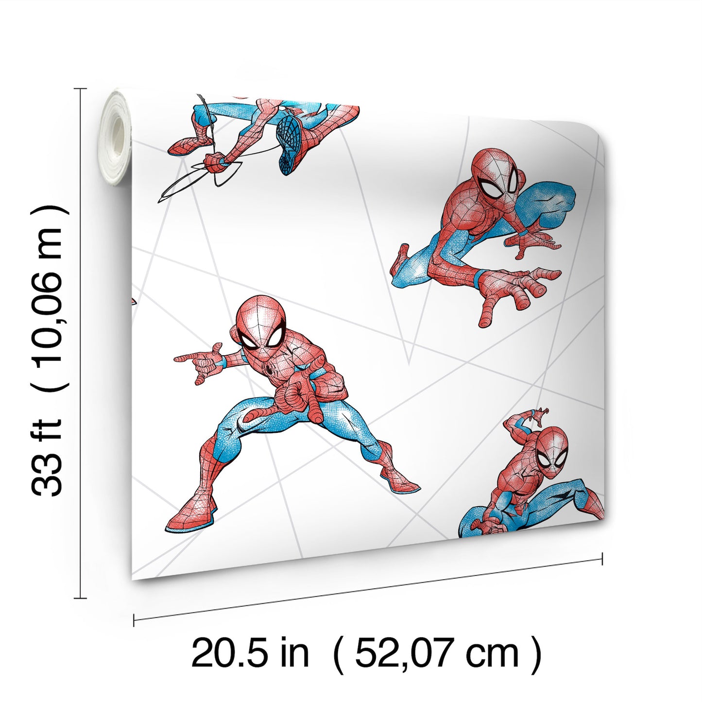 York Wallcoverings Disney Kids Vol. 4 Spider-Man Fracture Blue and Grey Wallpaper  Children and Nursery Blues   - DI0939