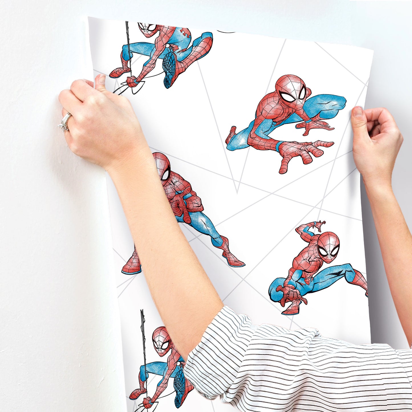 York Wallcoverings Disney Kids Vol. 4 Spider-Man Fracture Blue and Grey Wallpaper  Children and Nursery Blues   - DI0939