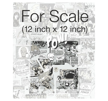 York Wallcoverings Disney Kids Vol. 4 Marvel Comics Pow! Black and White Wallpaper  Children and Nursery Whites and Off-Whites   - DI0946