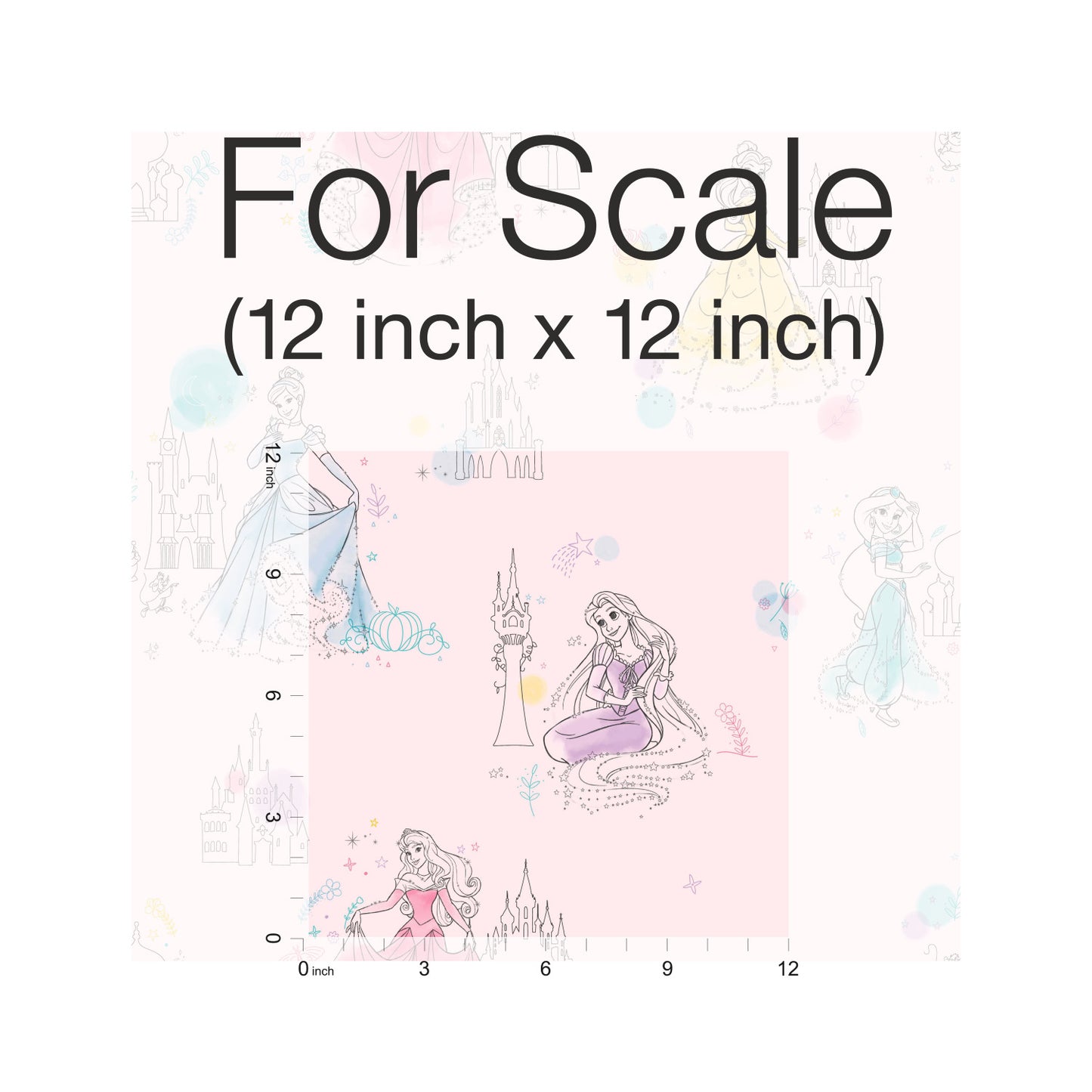 York Wallcoverings Disney Kids Vol. 4 Disney Princess Pretty Elegant Pink Wallpaper  Children and Nursery Pinks   - DI0969