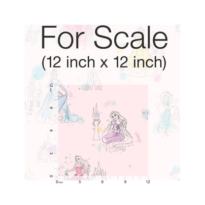 York Wallcoverings Disney Kids Vol. 4 Disney Princess Pretty Elegant Pink Wallpaper  Children and Nursery Pinks   - DI0969