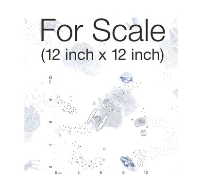 York Wallcoverings Candice Olson Natural Splendor Star Wars: Good Night Galaxy Blue Wallpaper  Children and Nursery Blues   - DI0998