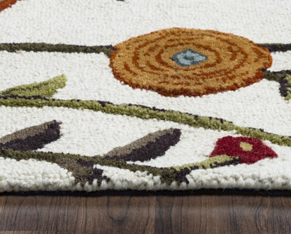 Contemporary round rug, 10 ft diameter.