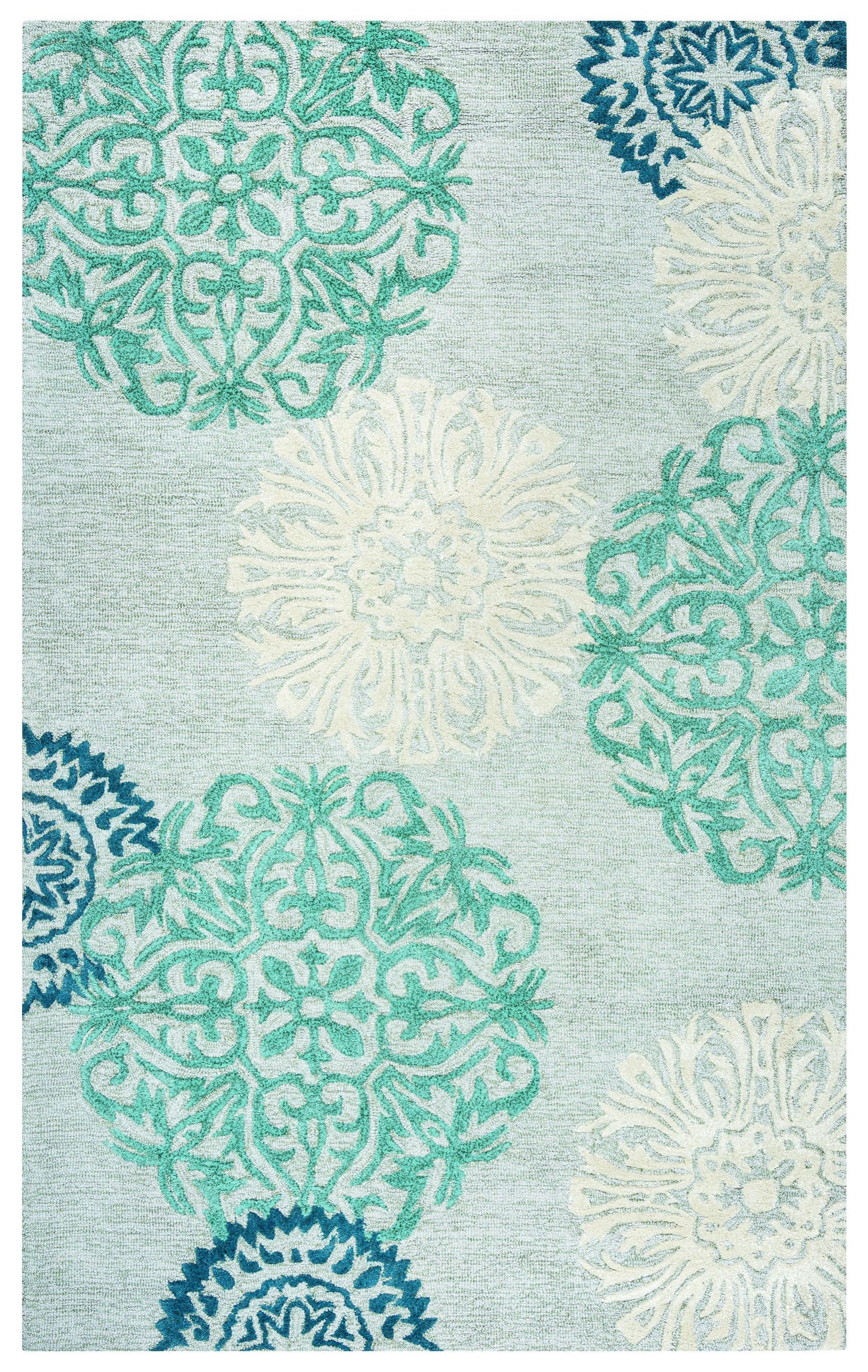 Transitional rug, 10' x 14'.
