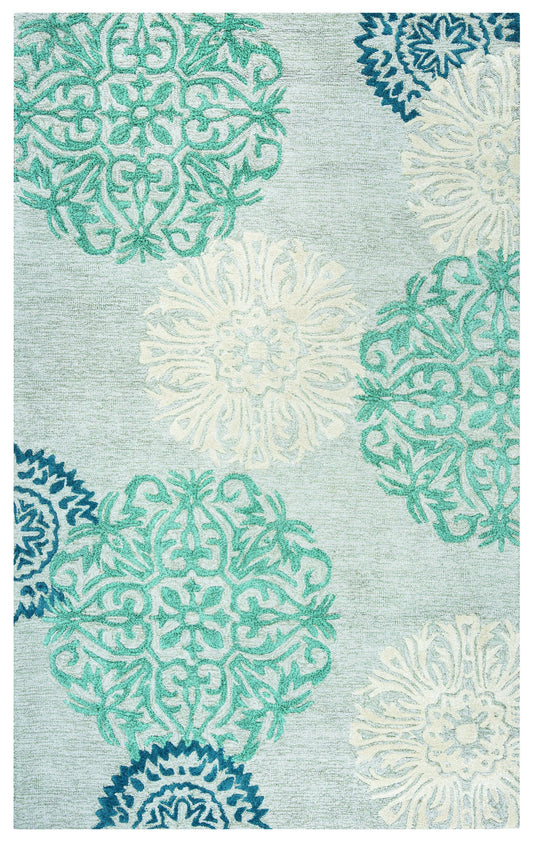 Transitional rug, 10' x 14'.