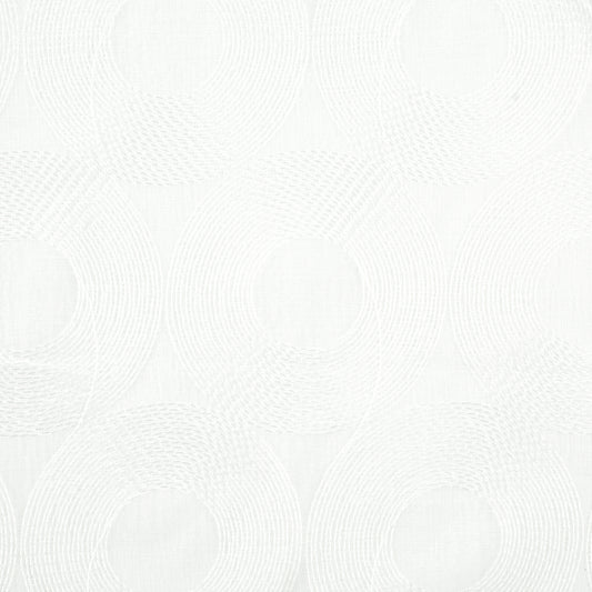 STOUT TEXTILES  DRAPERY,EMBROIDERIES TRANSITIONAL,, CIRCLE BLEACH,SALT,SNOW,WHITE   - DIPL-4