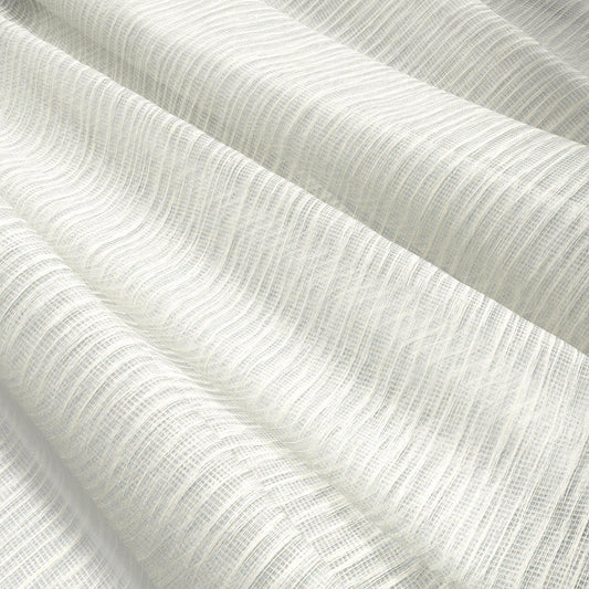 JF FABRICS DIPLOMAT 11 J9691 Fabric Strie, Transitional Alabaster  Sheer, Wide Width, Double Width - 10050011