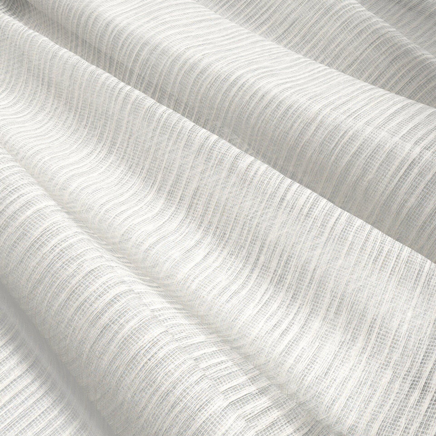 Cream beige strie fabric with subtle lines and soft draped folds.