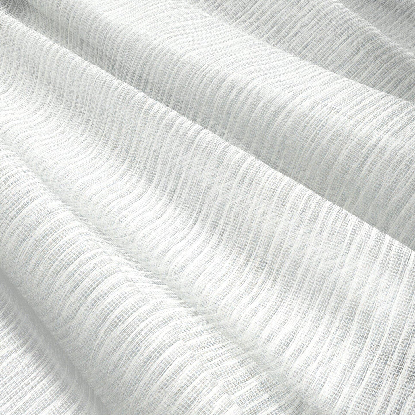 Ivory ribbed fabric with soft folds and an airy linen-like texture.