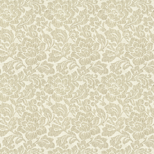 STOUT TEXTILES  MULTIPURPOSE,WOVENS TRADITIONAL, FLORAL KHAKI,PONGEE   - DISG-1