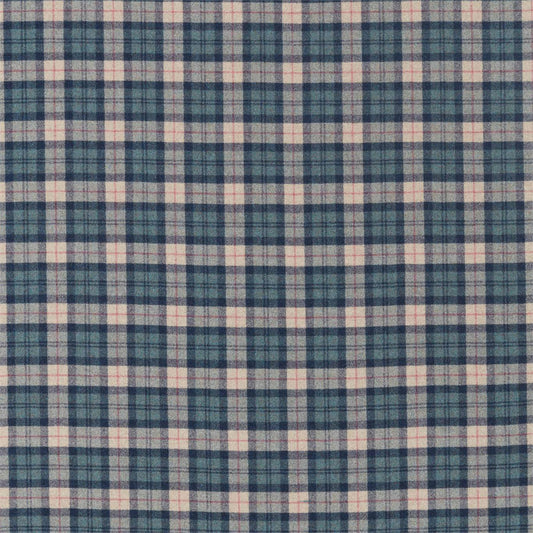 SANDERSON Fenton Check Fabric Checks Teal   - DISW236739