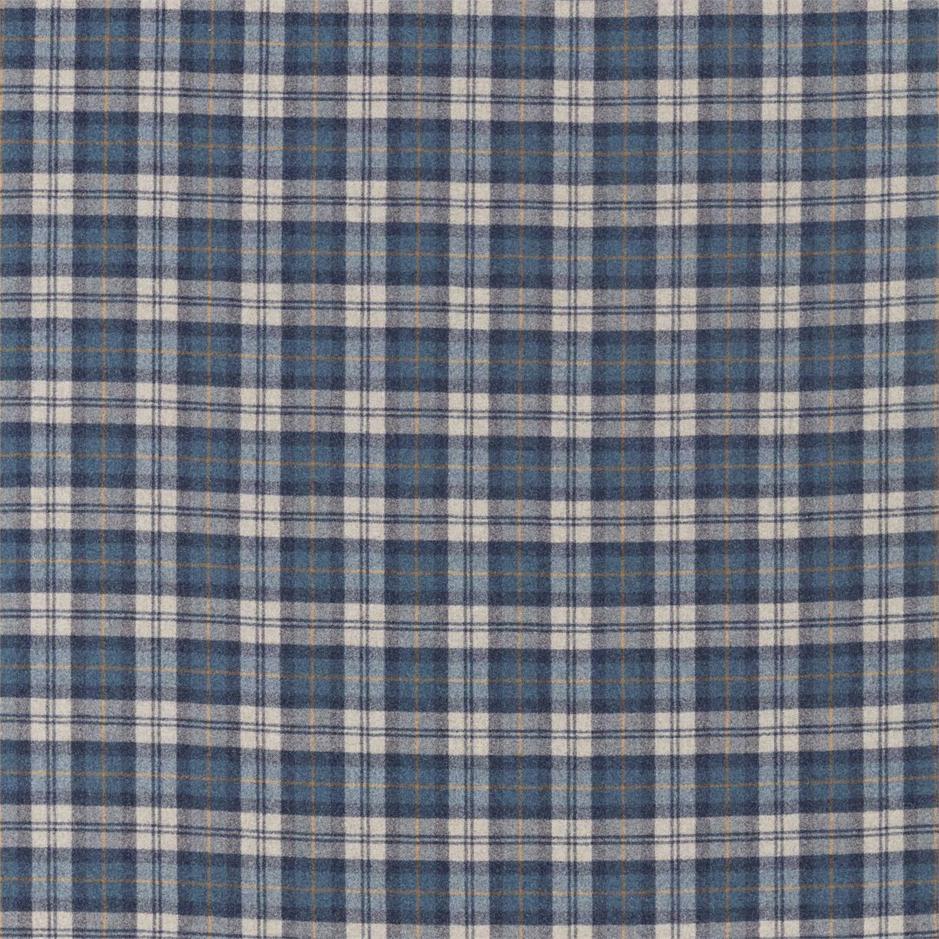 SANDERSON Fenton Check Fabric Checks Indigo,Stone   - DISW236741