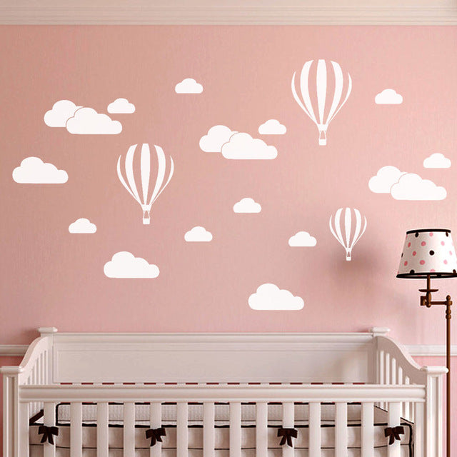 DIY Large Clouds Balloon Wall Decals Children's