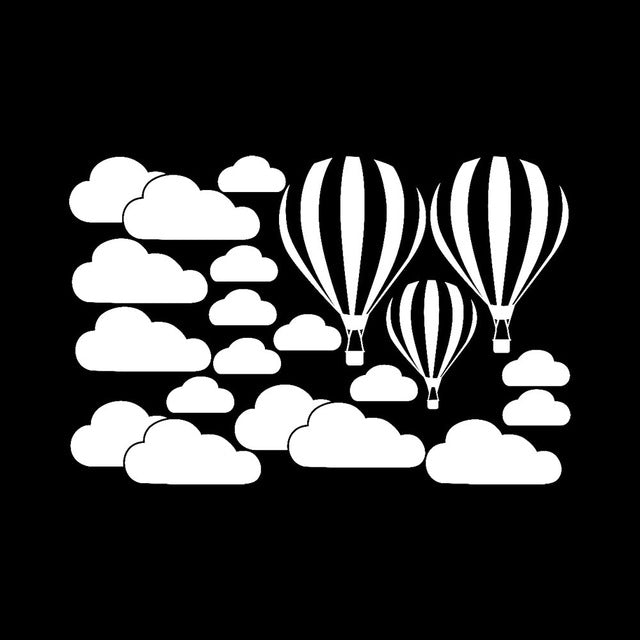 DIY Large Clouds Balloon Wall Decals Children's