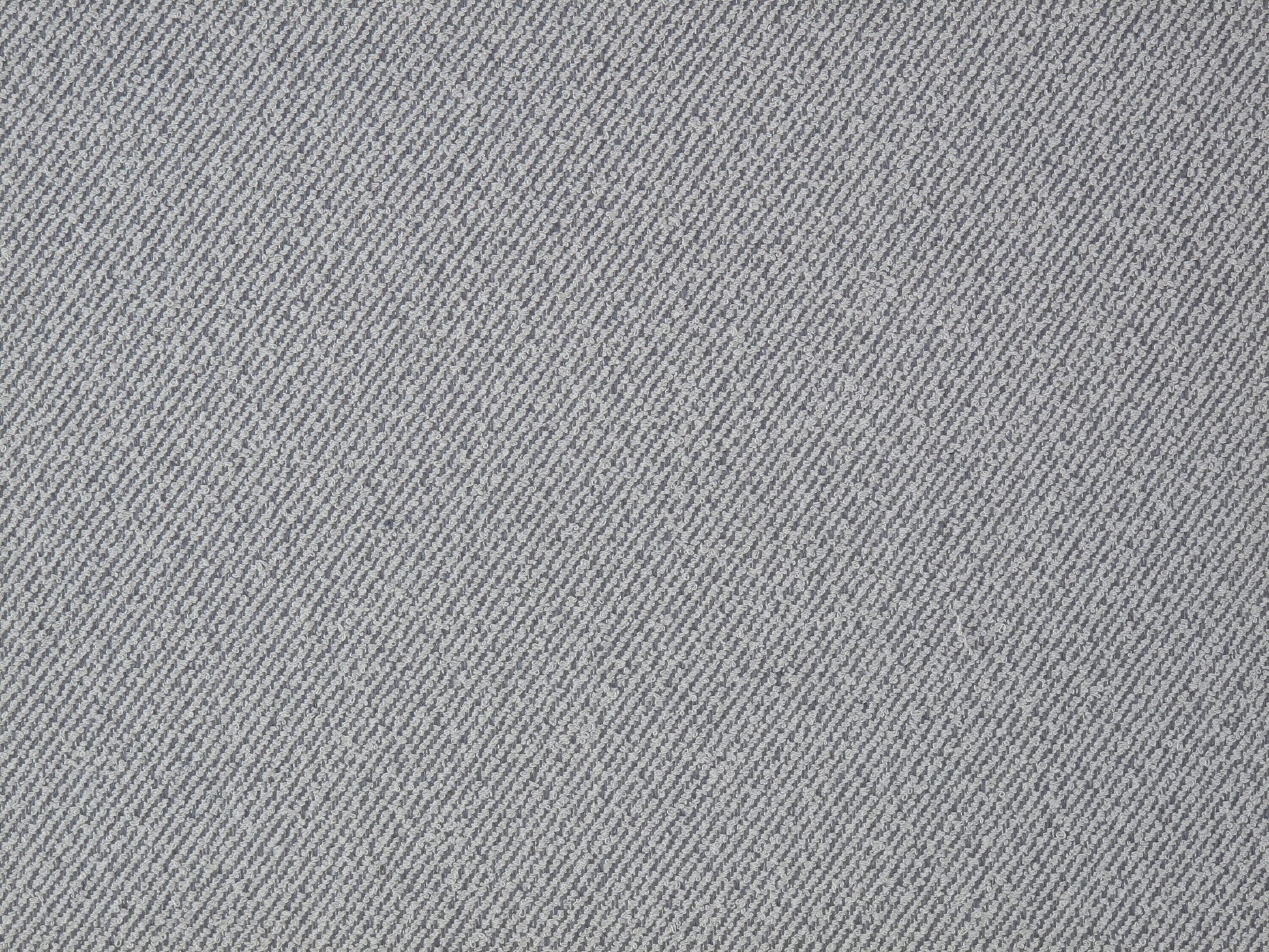 Gray mist fabric close-up with diagonal twill weave.