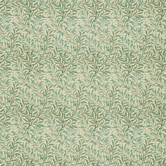 MORRIS & CO Willow Boughs Fabric Leaves , Trees Cream,Pale Green   - DJA1WB203