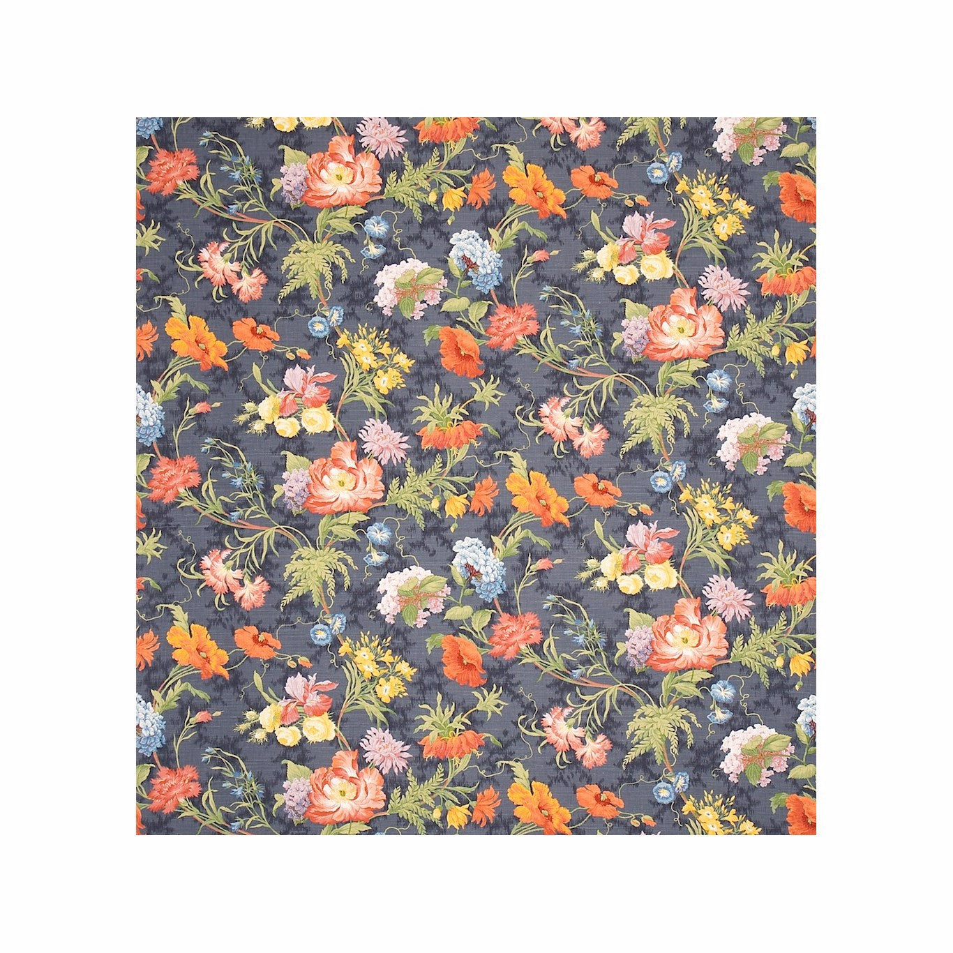 SANDERSON Avening Fabric Classic Floral Midnight,Multi   - DKH17A205