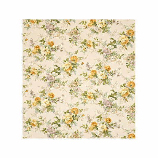 SANDERSON OUTLET Rosamund Fabric Classic Floral Gold,Putty,Lt. Blue,Ivory   - DKH1R7203