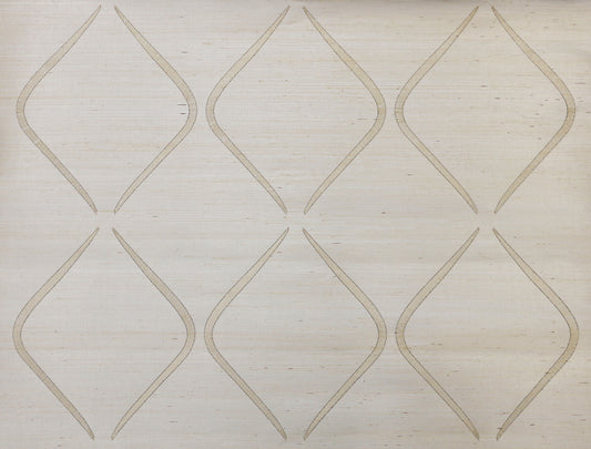 York Wallcoverings Candice Olson Natural Splendor Marquise White Wallpaper  Grasscloth Whites and Off-Whites   - DL2902