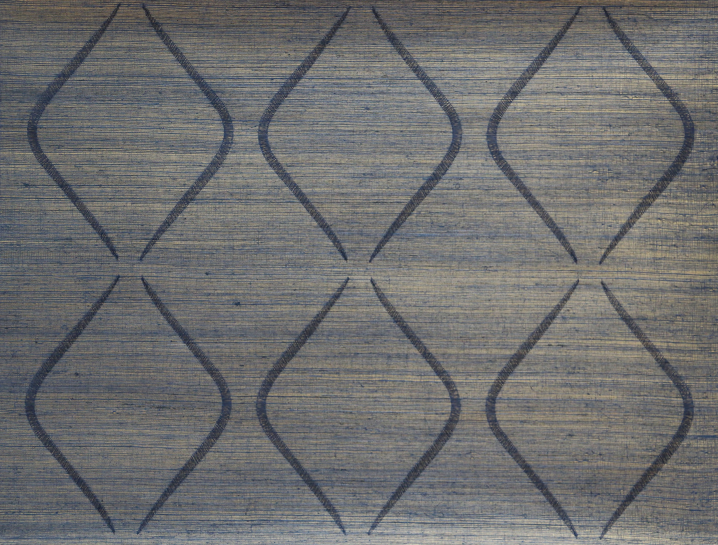 York Wallcoverings Candice Olson Natural Splendor Marquise Indigo Wallpaper  Grasscloth Blues   - DL2903
