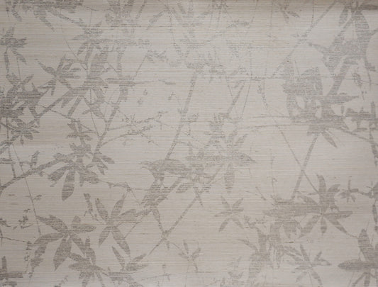 York Wallcoverings Candice Olson Natural Splendor Sylvan Silver and White Wallpaper  Grasscloth Whites and Off-Whites   - DL2951