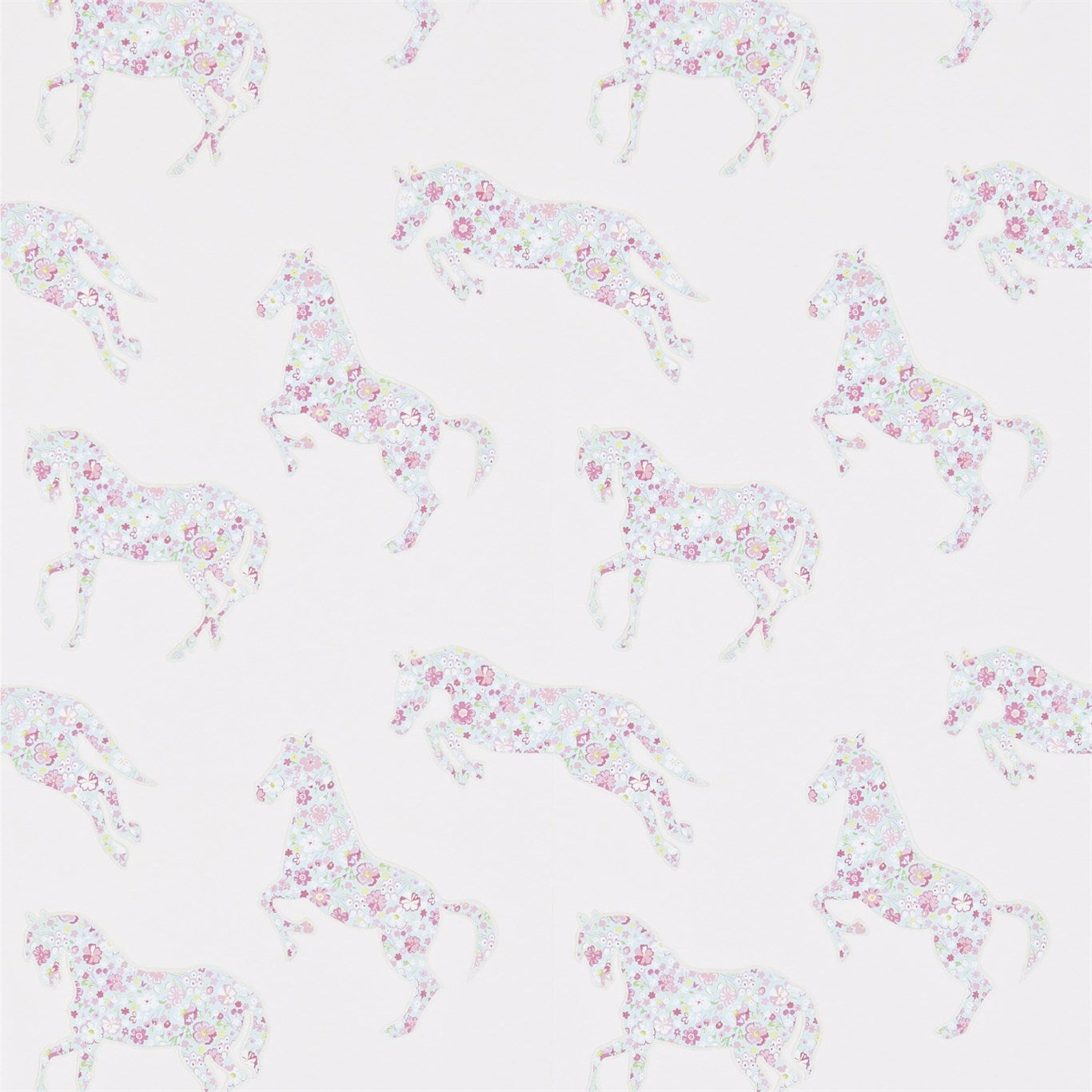 SANDERSON OUTLET Pretty Ponies Wallpaper Kids Pink,Sky   - DLIT214036