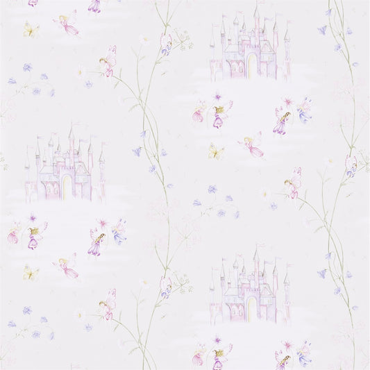 SANDERSON Fairy Castle Wallpaper Kids Vanilla  Gravure Printed Wallpaper - DLIT214047