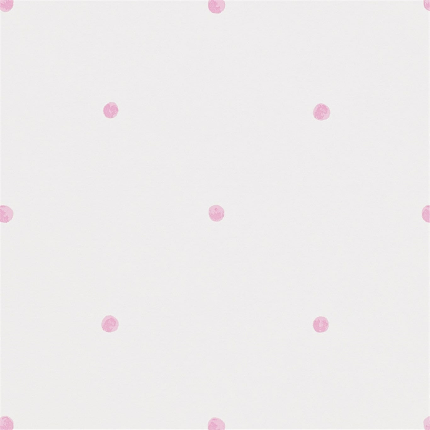 Cream background with small pink polka dots in a playful scattered pattern.