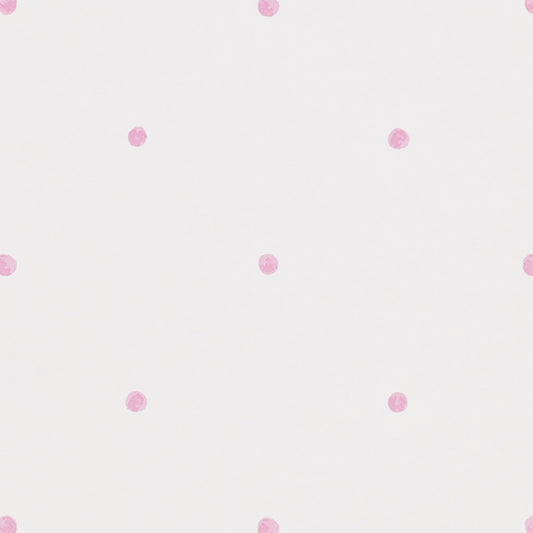 SANDERSON Polka Wallpaper Kids Pink,Cream  Flexo-Printed Wallpaper - DLIT214049