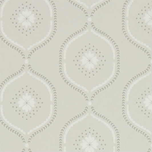 SANDERSON Milcombe Wallpaper Contemporary, Floral Silver  Surflex-Printed Wallpaper - DLMW216879