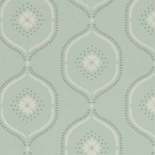 SANDERSON Milcombe Wallpaper Contemporary, Floral Mist Blue  Surflex-Printed Wallpaper - DLMW216880