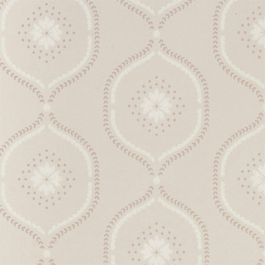 SANDERSON Milcombe Wallpaper Contemporary, Floral Powder Pink  Surflex-Printed Wallpaper - DLMW216881