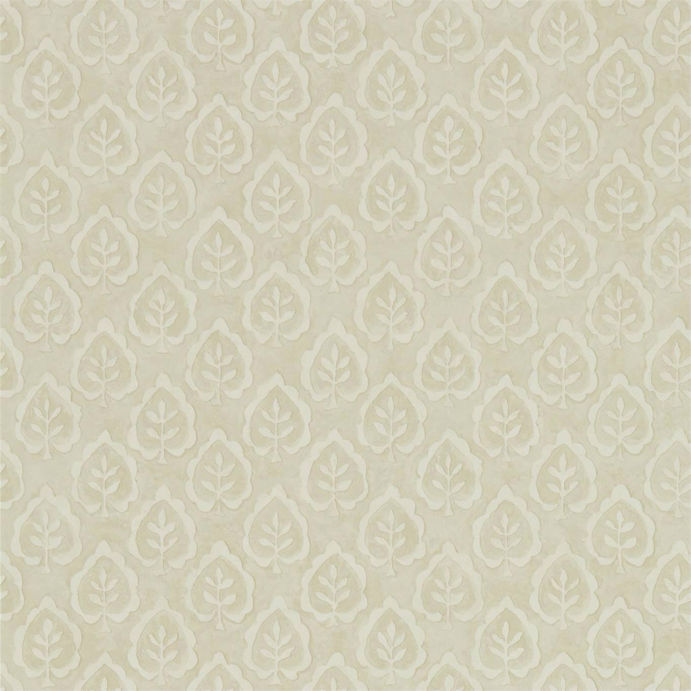 SANDERSON Fencott Wallpaper Leaves , Trees Cream  Gravure Printed Wallpaper - DLMW216896