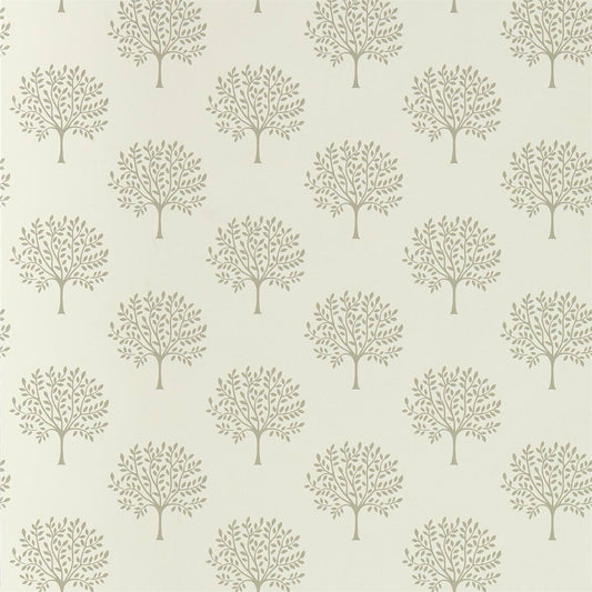 SANDERSON Marcham Wallpaper Leaves , Trees Cream  Rotary Printed Wallpaper - DLMW216899