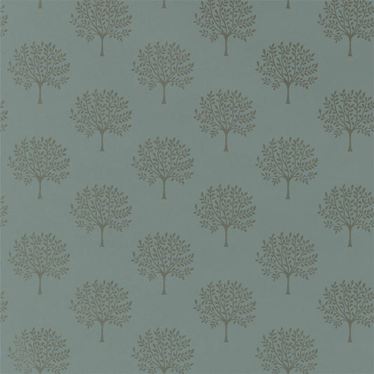 SANDERSON Marcham Wallpaper Leaves , Trees English Grey  Rotary Printed Wallpaper - DLMW216900