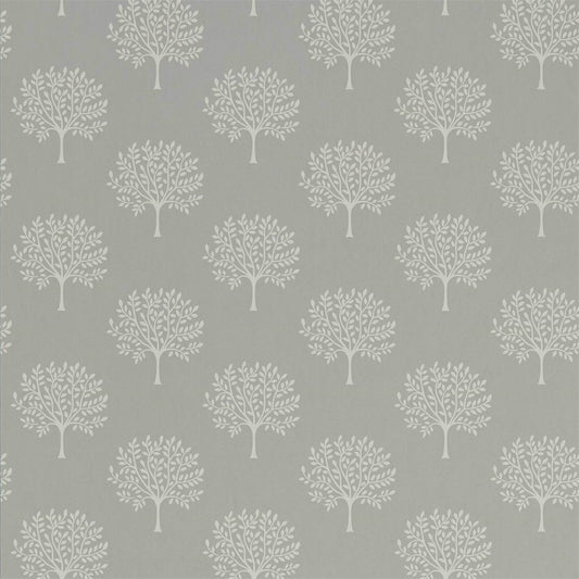 SANDERSON Marcham Wallpaper Leaves , Trees Grey Birch  Rotary Printed Wallpaper - DLMW216901