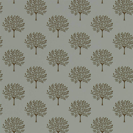 SANDERSON Marcham Wallpaper Leaves , Trees Copper Grey  Rotary Printed Wallpaper - DLMW216902