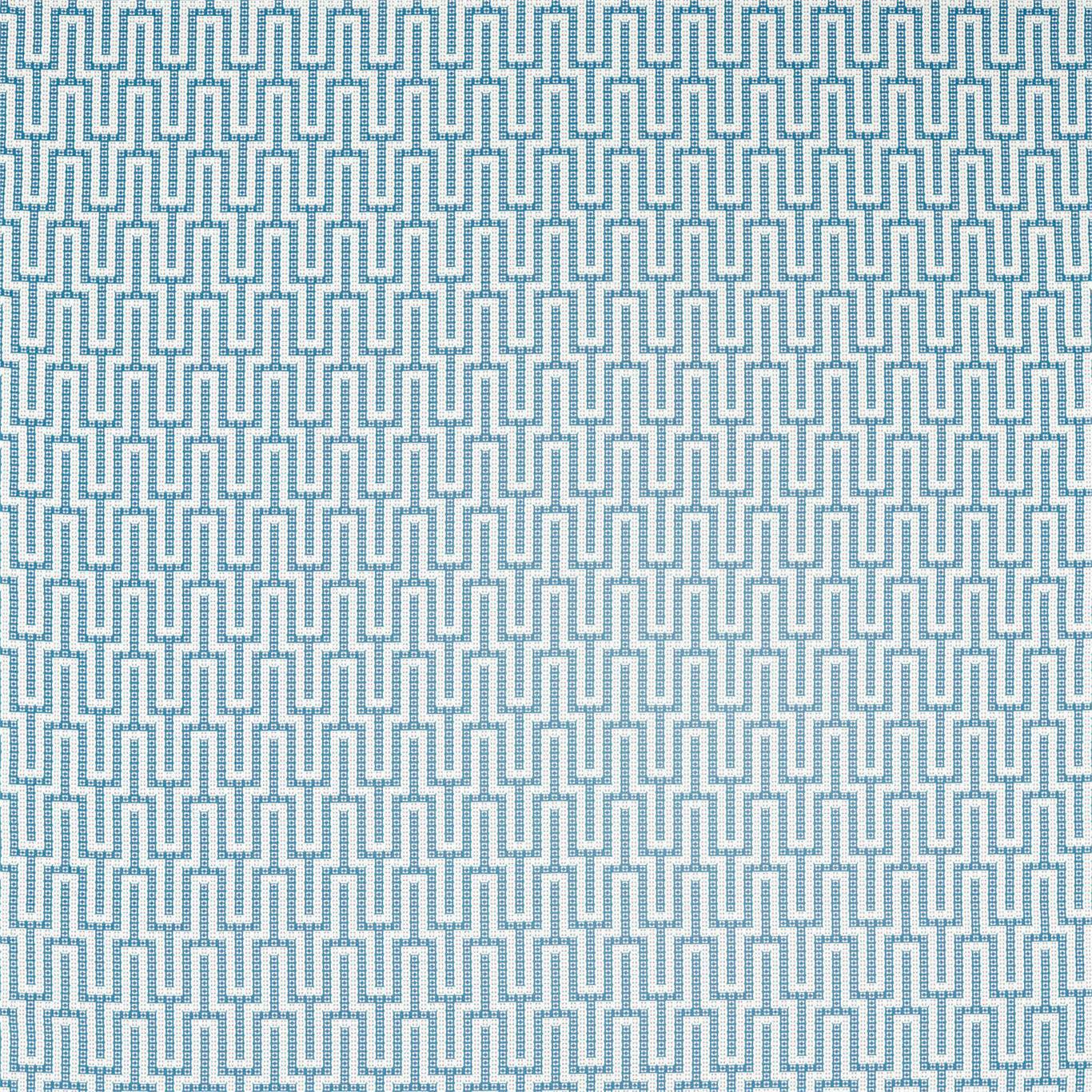 SANDERSON Linnean  Fabric Geometric Crusoe Blue   - DLNC236782